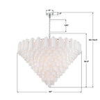 Crystorama ADD-329-CH-WH Polished Chrome Addis 62'' Polished Chrome Chandelier Image 2