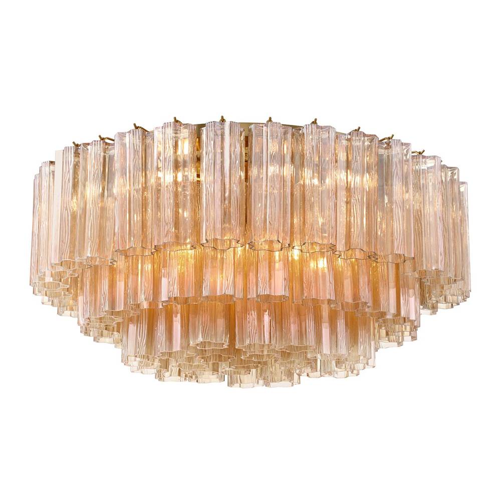 Crystorama ADD-331-AG-AM Aged Brass Addis 16 Light Aged Brass Flush Mount Image 1