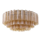 Crystorama Addis 16 Light Aged Brass Flush Mount
