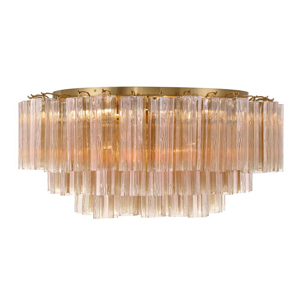Crystorama ADD-331-AG-AM Aged Brass Addis 16 Light Aged Brass Flush Mount Image 5