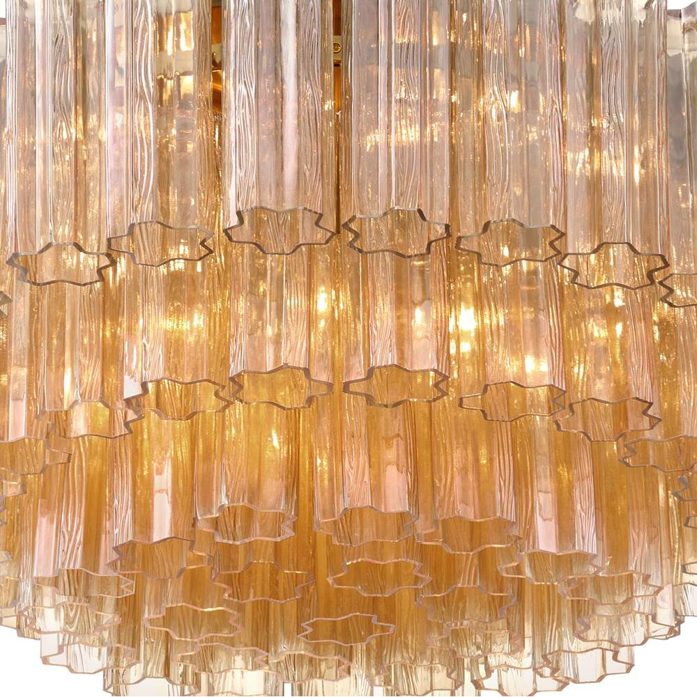 Crystorama ADD-331-AG-AM Aged Brass Addis 16 Light Aged Brass Flush Mount Image 3