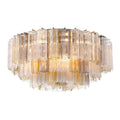 Crystorama ADD-331-AG-AU Aged Brass Addis 16 Light Aged Brass Flush Mount Image 1