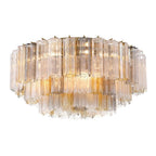 Crystorama ADD-331-AG-AU Aged Brass Addis 16 Light Aged Brass Flush Mount Image 1