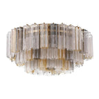 Crystorama Addis 16 Light Aged Brass Flush Mount