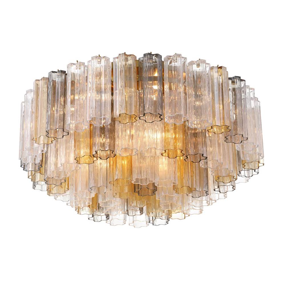 Crystorama ADD-331-AG-AU Aged Brass Addis 16 Light Aged Brass Flush Mount Image 4