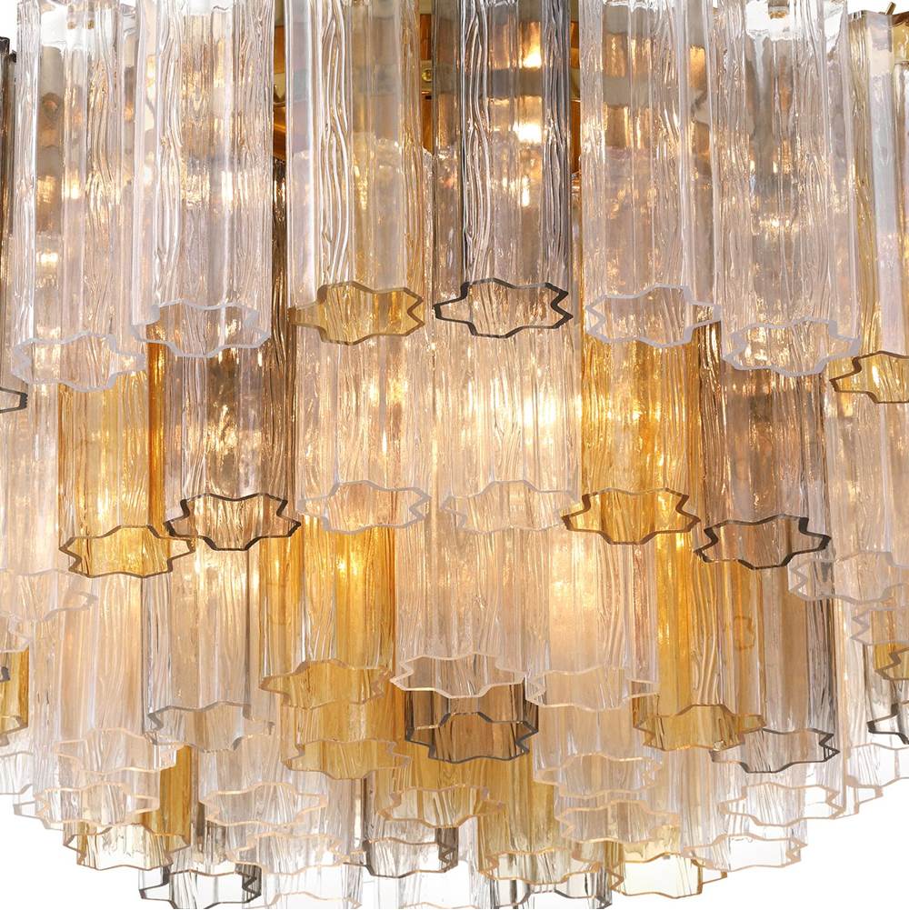 Crystorama ADD-331-AG-AU Aged Brass Addis 16 Light Aged Brass Flush Mount Image 3