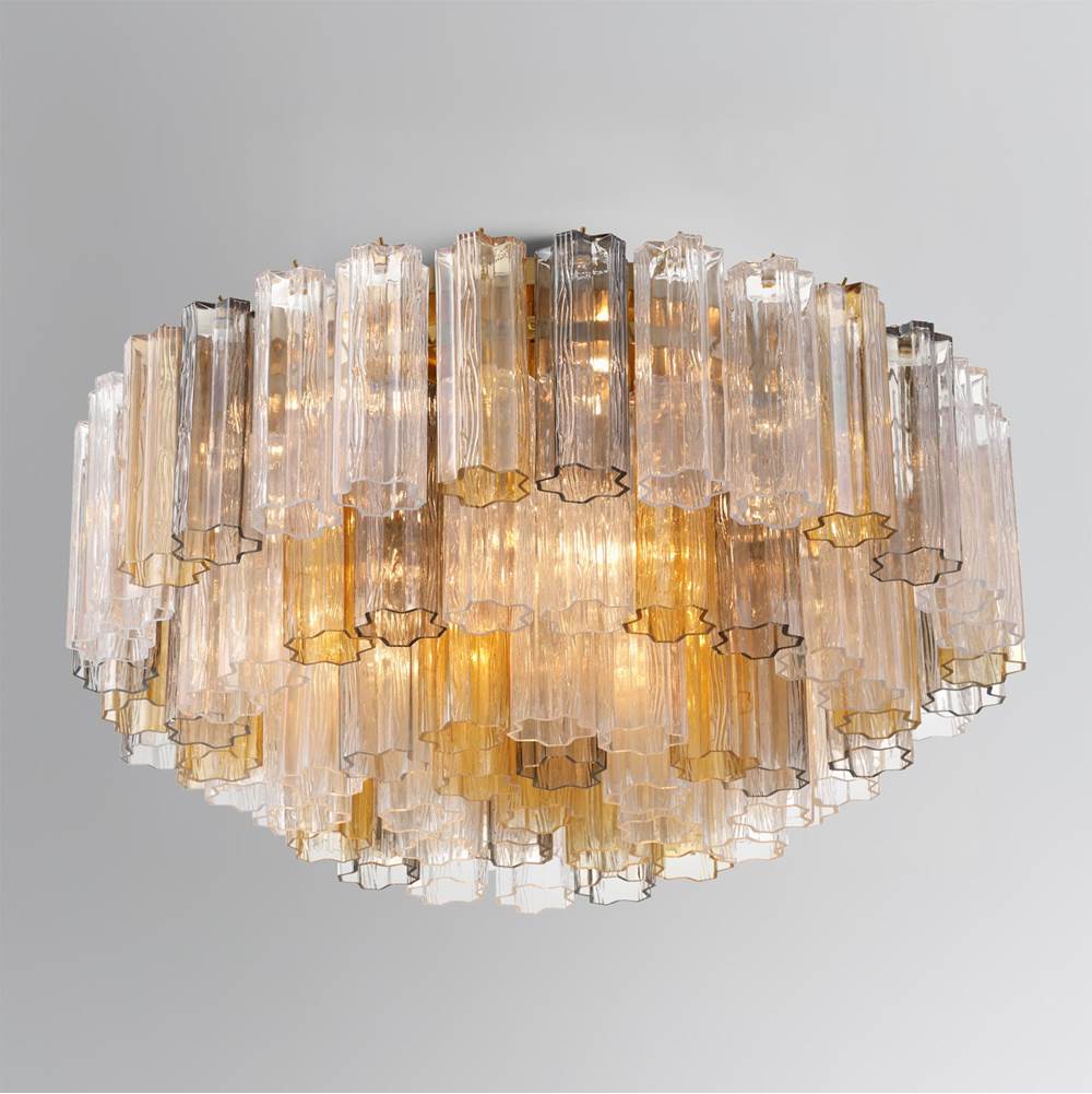 Crystorama ADD-331-AG-AU Aged Brass Addis 16 Light Aged Brass Flush Mount Image 2
