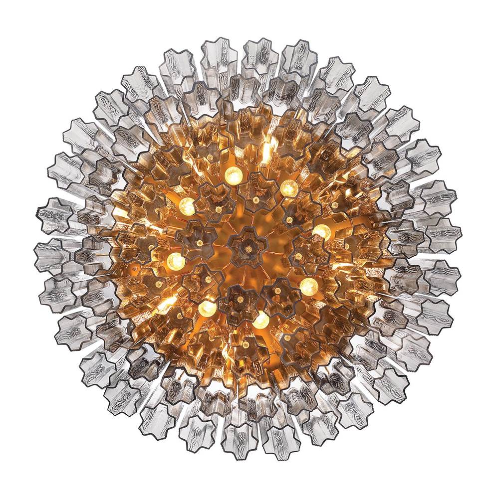 Crystorama ADD-331-AG-SM Aged Brass Addis 16 Light Aged Brass Flush Mount Image 8