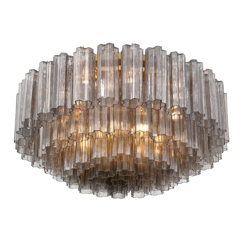 Crystorama ADD-331-AG-SM Aged Brass Addis 16 Light Aged Brass Flush Mount Image 7