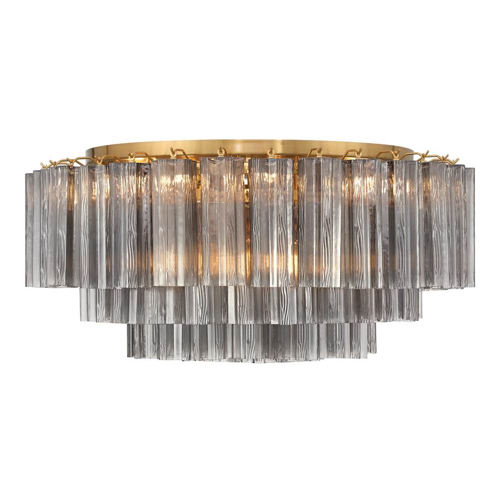 Crystorama ADD-331-AG-SM Aged Brass Addis 16 Light Aged Brass Flush Mount Image 6