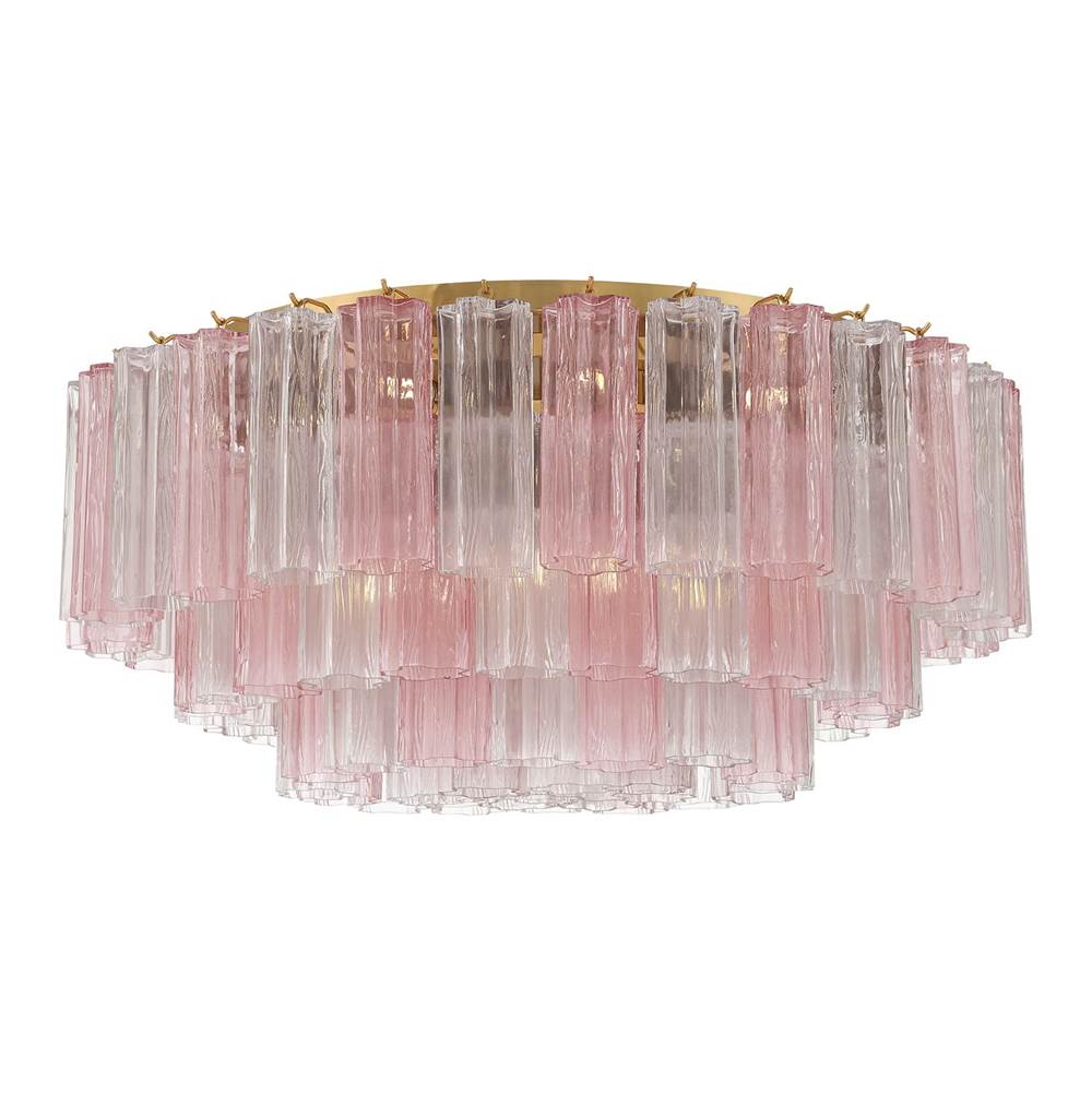 Crystorama ADD-331-AG-SP Aged Brass Addis 16 Light Aged Brass Flush Mount Image 1