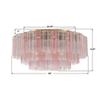 Crystorama ADD-331-AG-SP Aged Brass Addis 16 Light Aged Brass Flush Mount Image 3