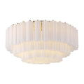 Crystorama ADD-331-AG-WH Aged Brass Addis 16 Light Aged Brass Flush Mount Image 1