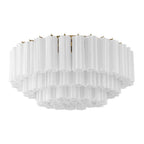 Crystorama Addis 16 Light Aged Brass Flush Mount