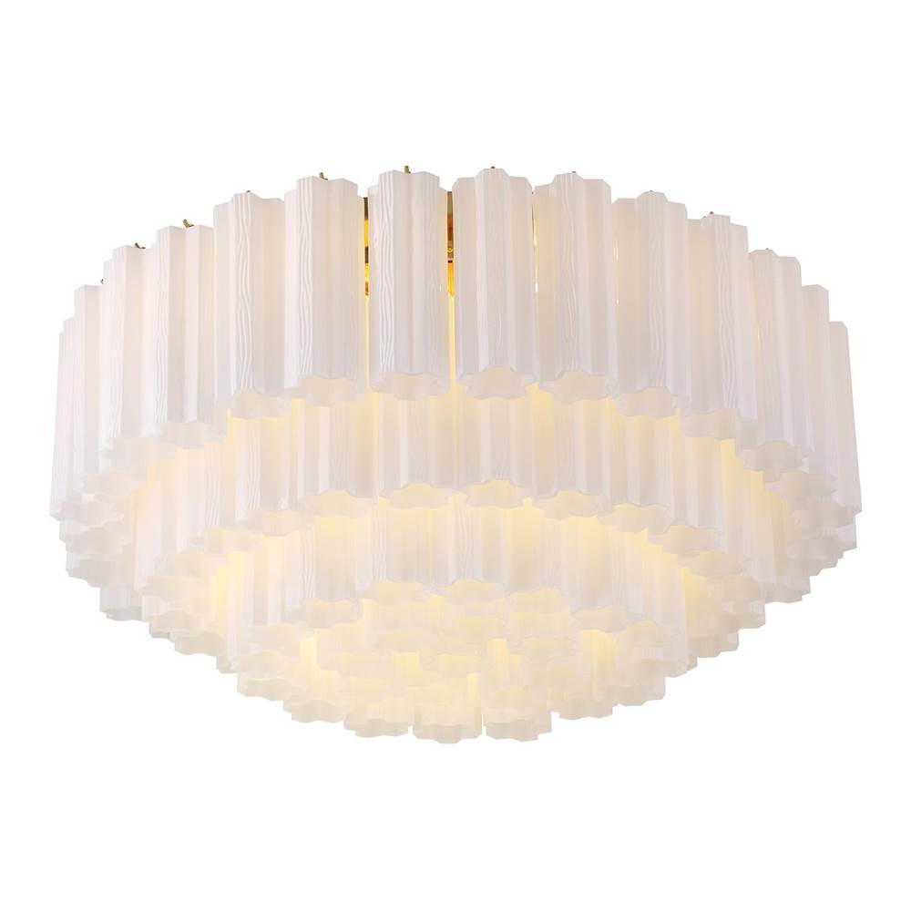 Crystorama ADD-331-AG-WH Aged Brass Addis 16 Light Aged Brass Flush Mount Image 4