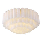 Crystorama ADD-331-AG-WH Aged Brass Addis 16 Light Aged Brass Flush Mount Image 4