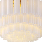 Crystorama ADD-331-AG-WH Aged Brass Addis 16 Light Aged Brass Flush Mount Image 3