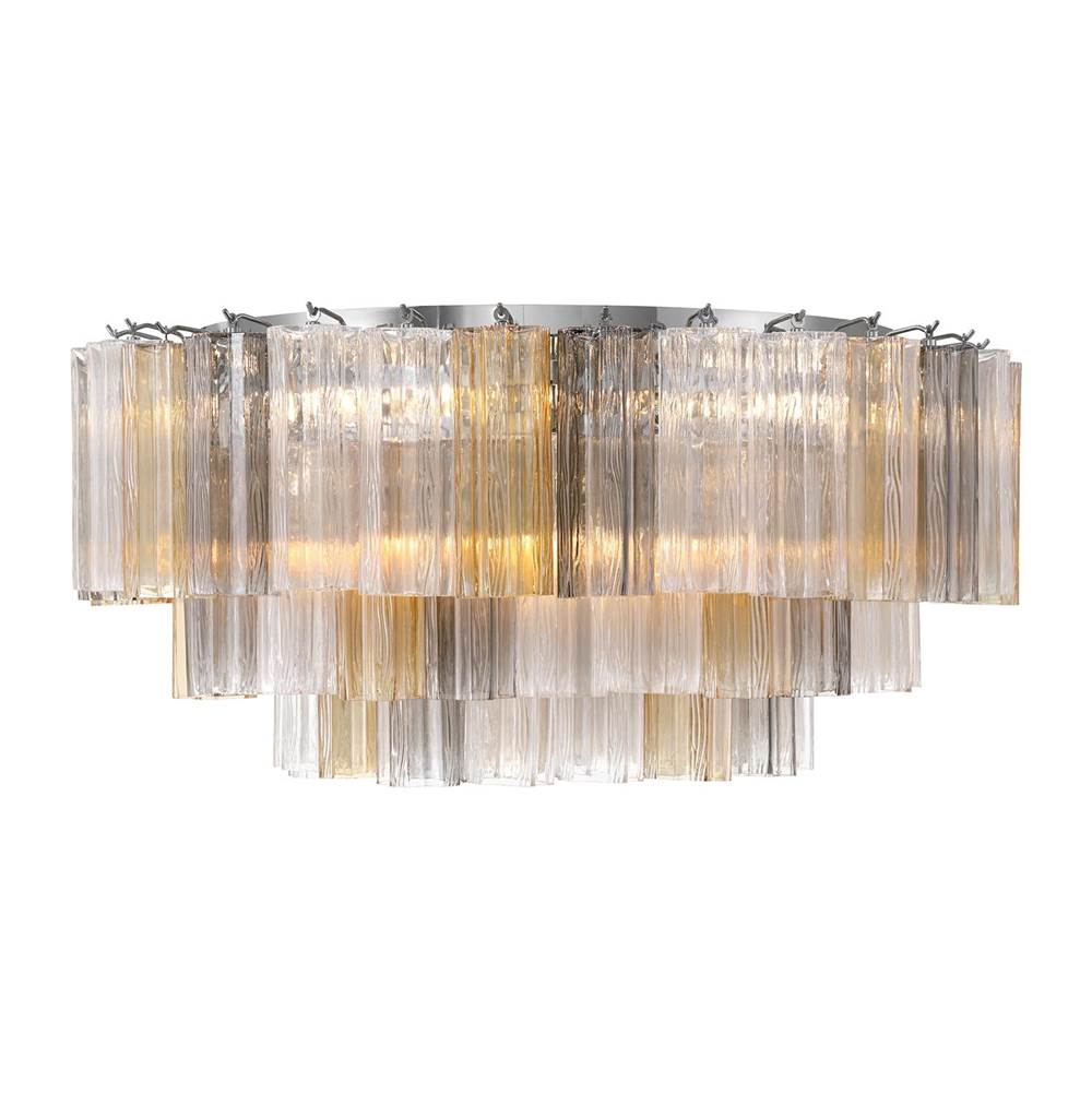 Crystorama ADD-331-CH-AU Polished Chrome Addis 16 Light Polished Chrome Flush Mount Image 5