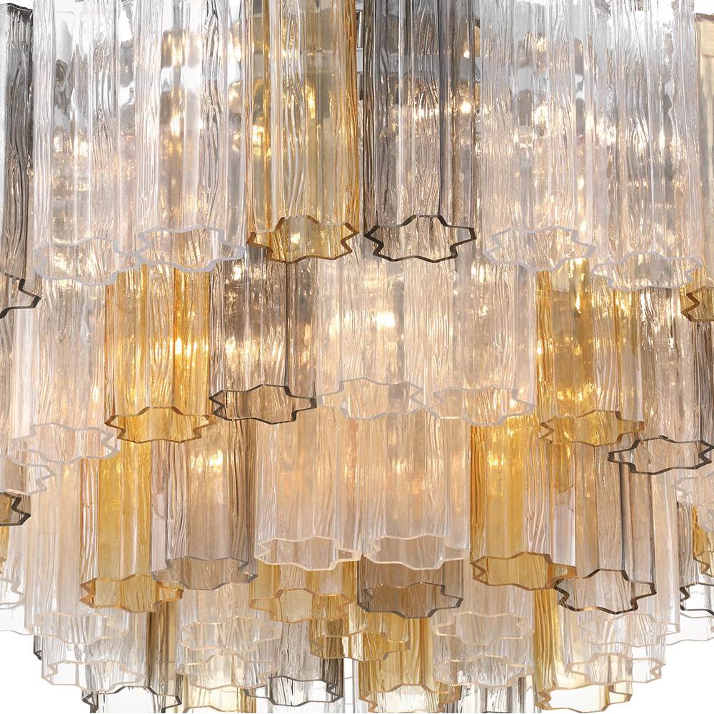 Crystorama ADD-331-CH-AU Polished Chrome Addis 16 Light Polished Chrome Flush Mount Image 3