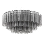 Crystorama Addis 16 Light Aged Brass Flush Mount