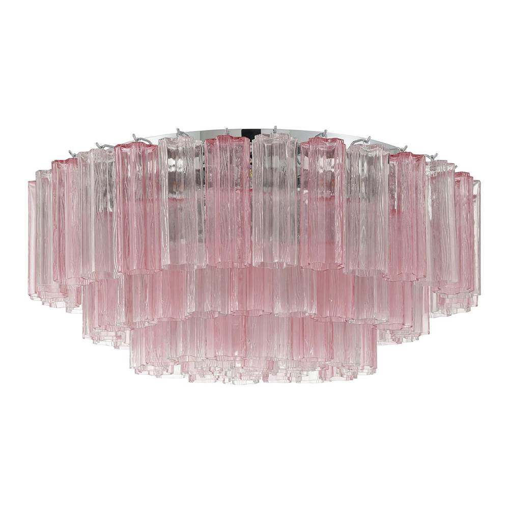 Crystorama Addis 16 Light Aged Brass Flush Mount