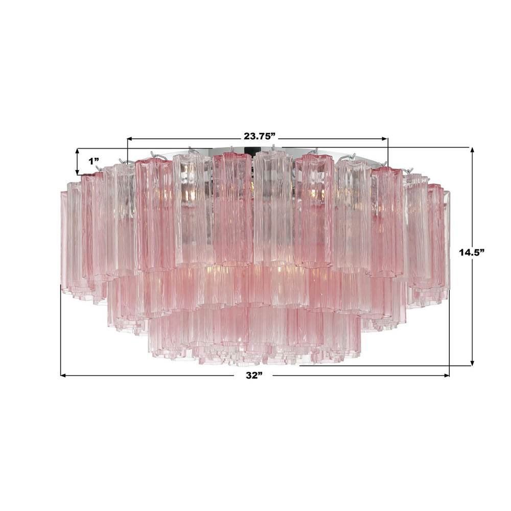 Crystorama ADD-331-CH-SP Polished Chrome Addis 16 Light Polished Chrome Flush Mount Image 3