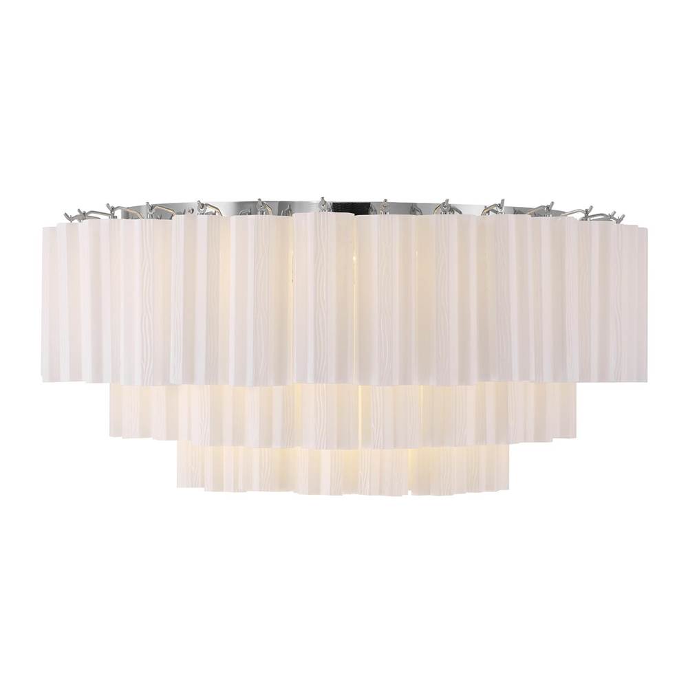 Crystorama ADD-331-CH-WH Polished Chrome Addis 16 Light Polished Chrome Flush Mount Image 5