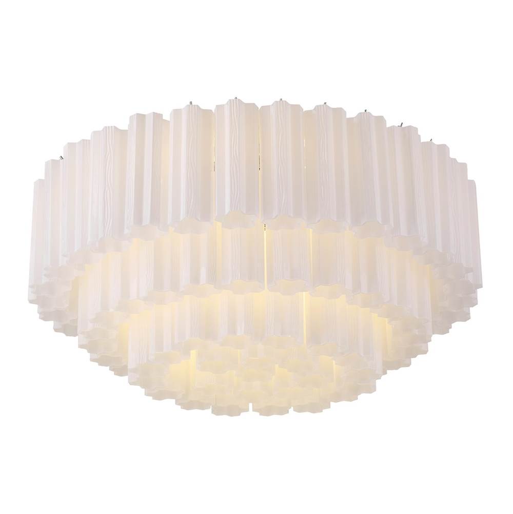 Crystorama ADD-331-CH-WH Polished Chrome Addis 16 Light Polished Chrome Flush Mount Image 4