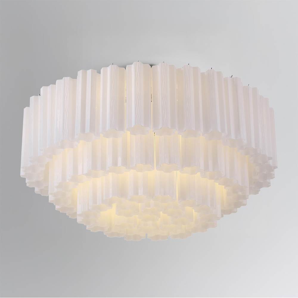 Crystorama ADD-331-CH-WH Polished Chrome Addis 16 Light Polished Chrome Flush Mount Image 2