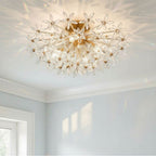 Crystorama ADL-500-AG-CL Aged Brass Adley 25.25'' Aged Brass Semi Flush Mount Image 3