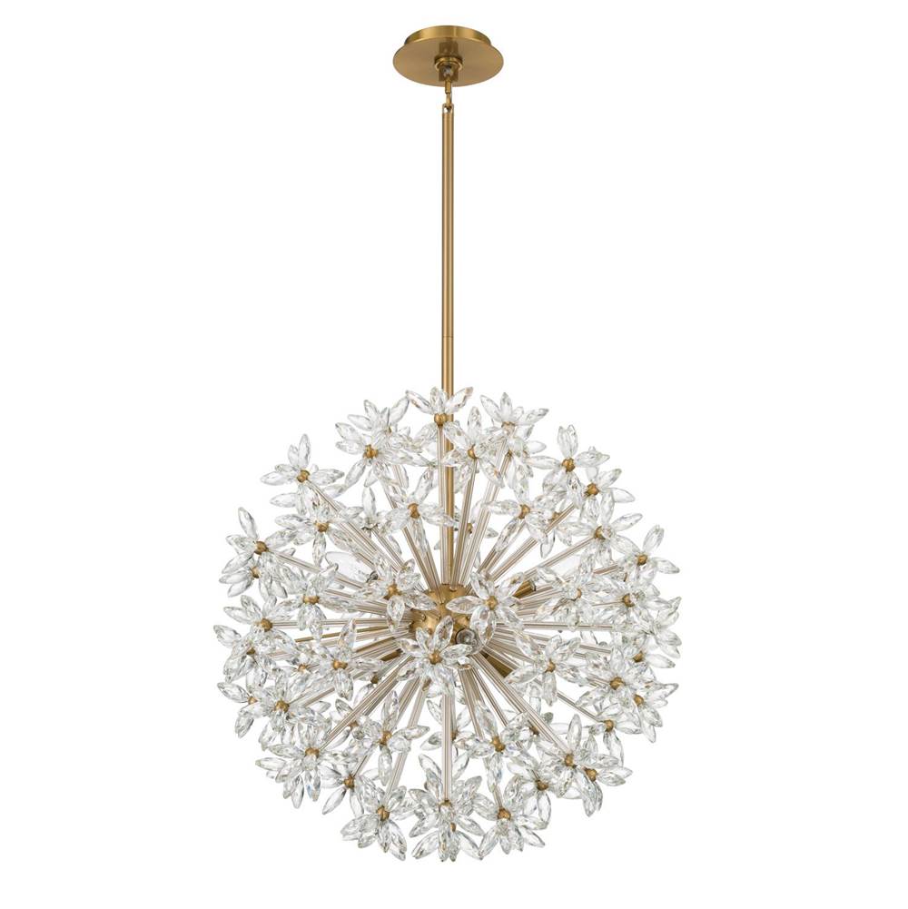 Crystorama Adley 23.75'' Aged Brass Chandelier