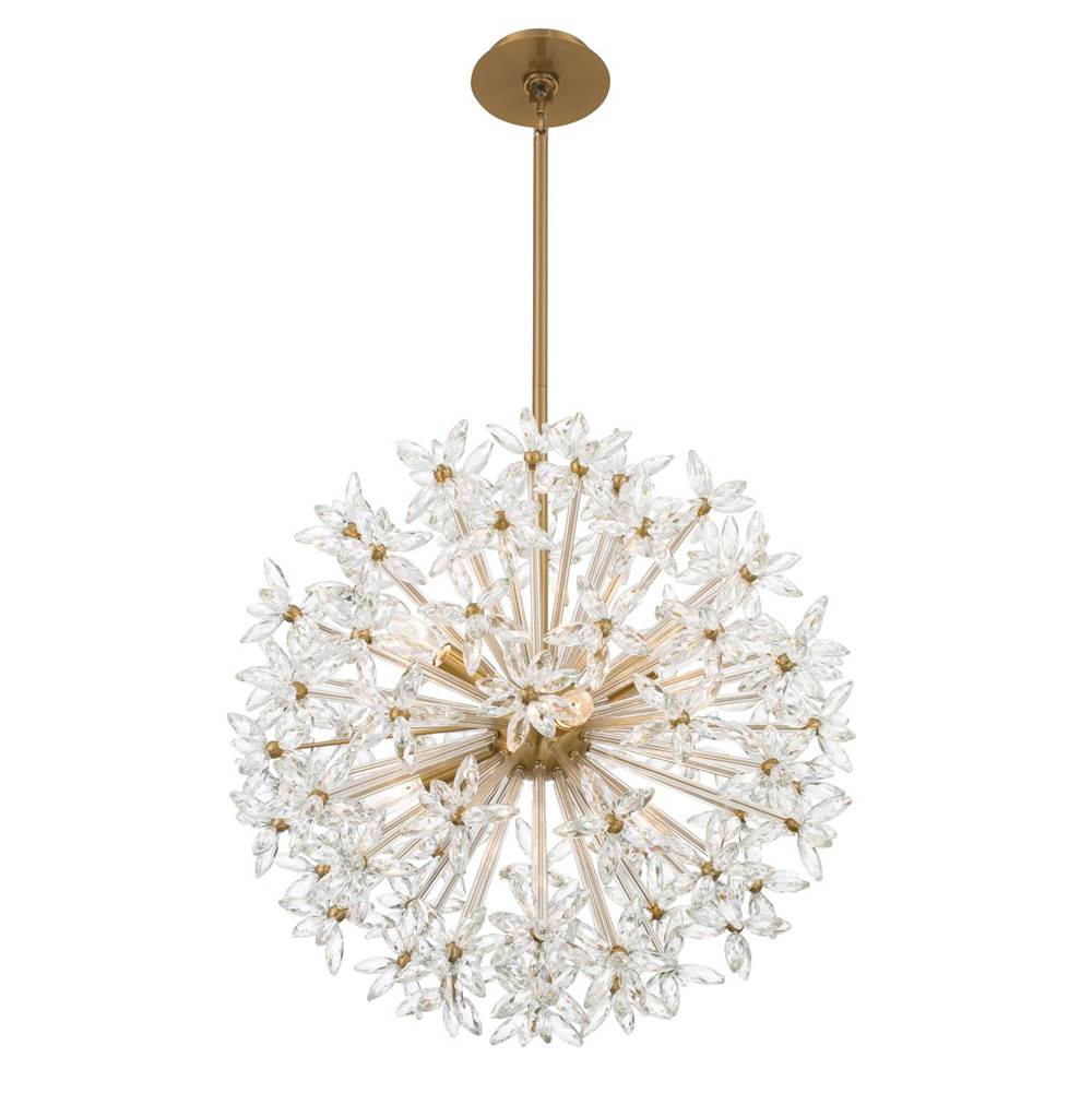 Crystorama ADL-506-AG-CL Aged Brass Adley 23.75'' Aged Brass Chandelier Image 5