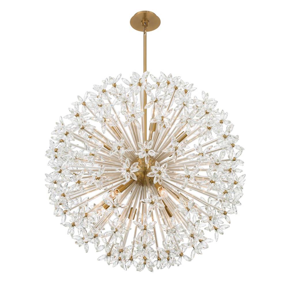 Crystorama ADL-512-AG-CL Aged Brass Adley 34'' Aged Brass Chandelier Image 5