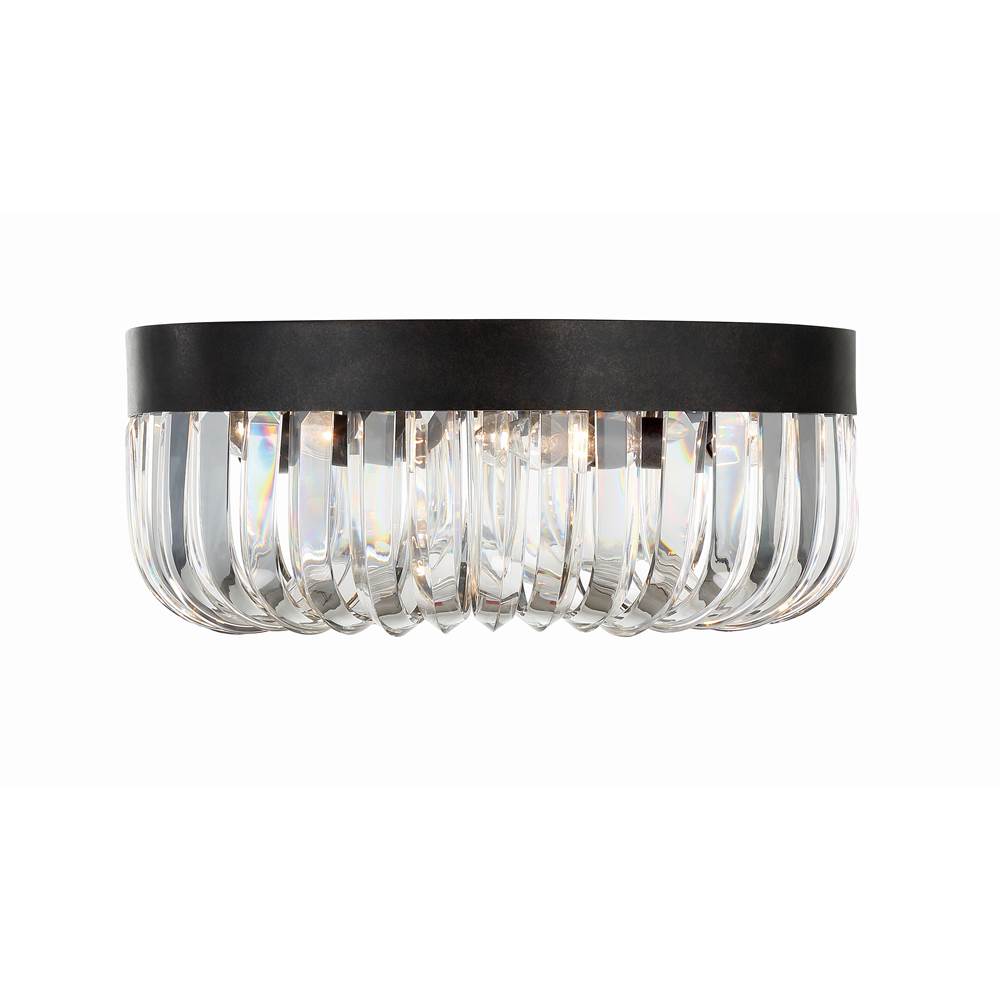 Crystorama ALI-B2005-CZ Charcoal Bronze Alister 5 Light Charcoal Bronze Ceiling Mount Image 1