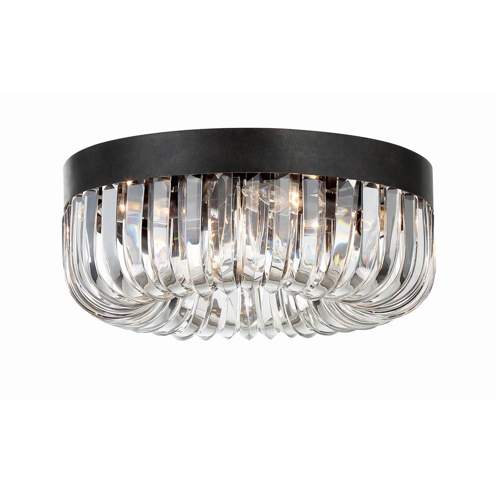 Crystorama ALI-B2005-CZ Charcoal Bronze Alister 5 Light Charcoal Bronze Ceiling Mount Image 3
