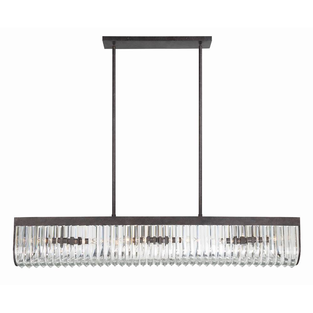 Crystorama ALI-B2007-CZ Charcoal Bronze Alister 6 Light Charcoal Bronze Chandelier Image 1