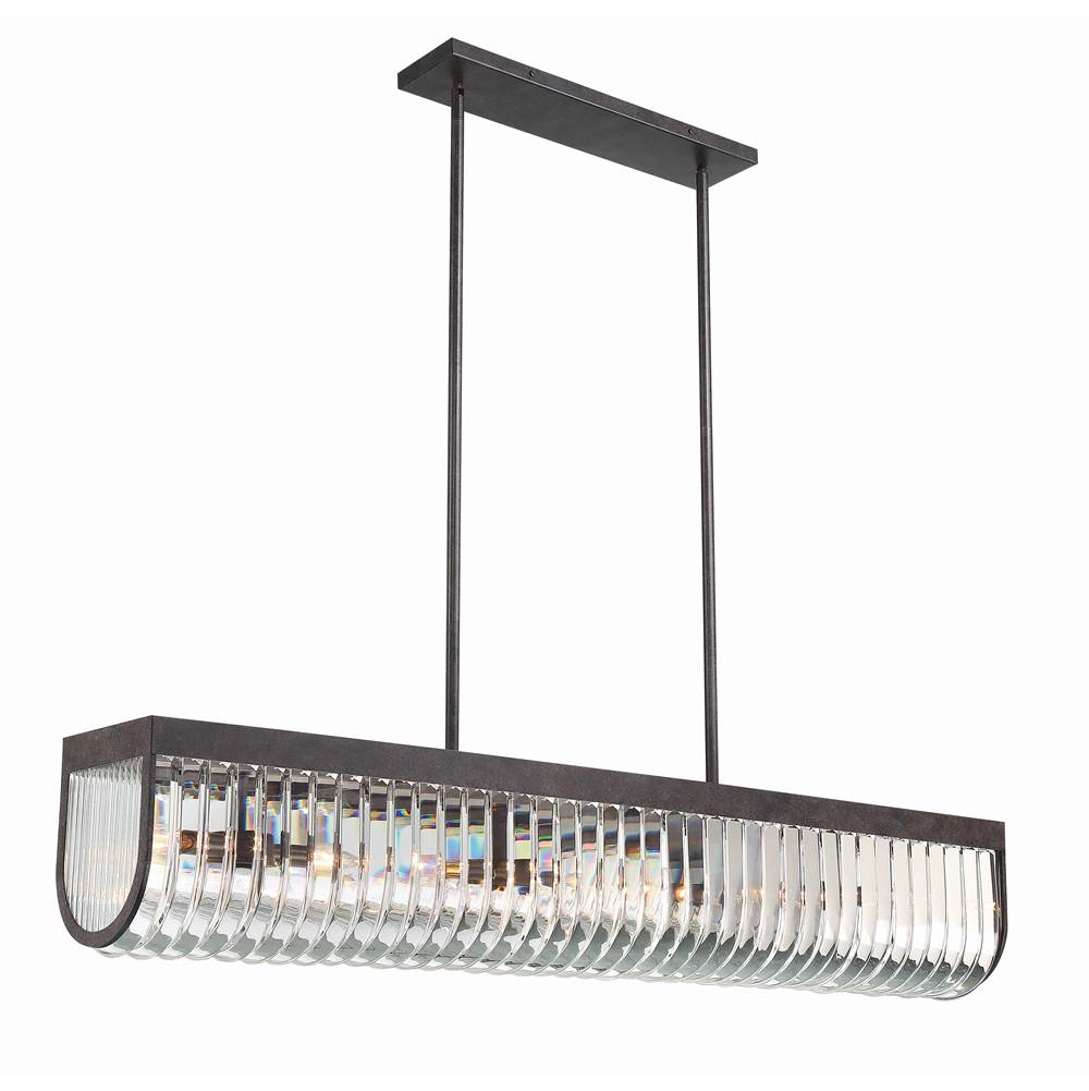 Crystorama ALI-B2007-CZ Charcoal Bronze Alister 6 Light Charcoal Bronze Chandelier Image 5