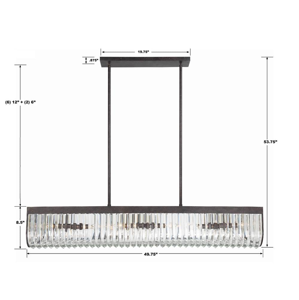 Crystorama ALI-B2007-CZ Charcoal Bronze Alister 6 Light Charcoal Bronze Chandelier Image 2