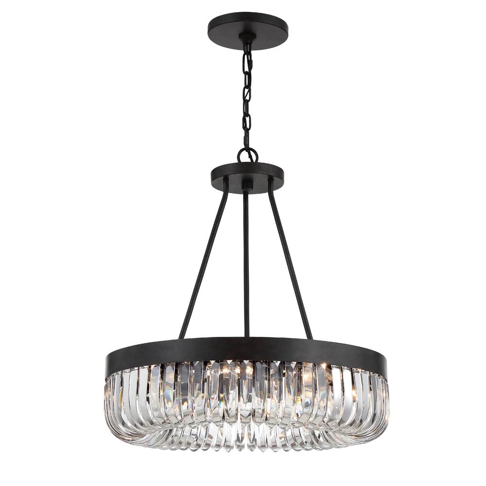 Crystorama ALI-B2008-CZ Charcoal Bronze Alister 8 Light Charcoal Bronze Chandelier Image 1