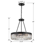Crystorama Alister 8 Light Charcoal Bronze Chandelier