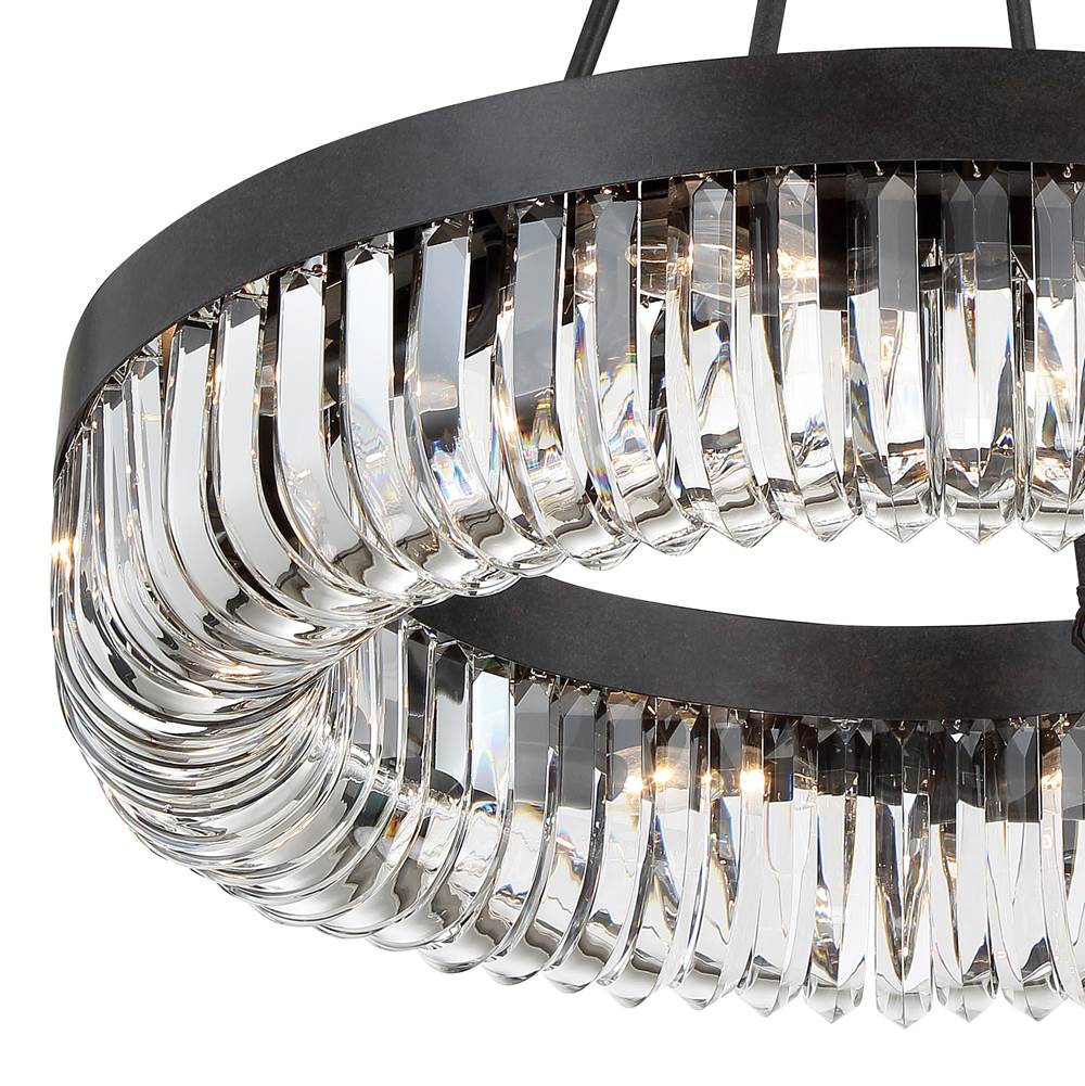 Crystorama ALI-B2010-CZ Charcoal Bronze Alister 10 Light Charcoal Bronze Chandelier Image 3