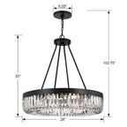 Crystorama ALI-B2010-CZ Charcoal Bronze Alister 10 Light Charcoal Bronze Chandelier Image 2