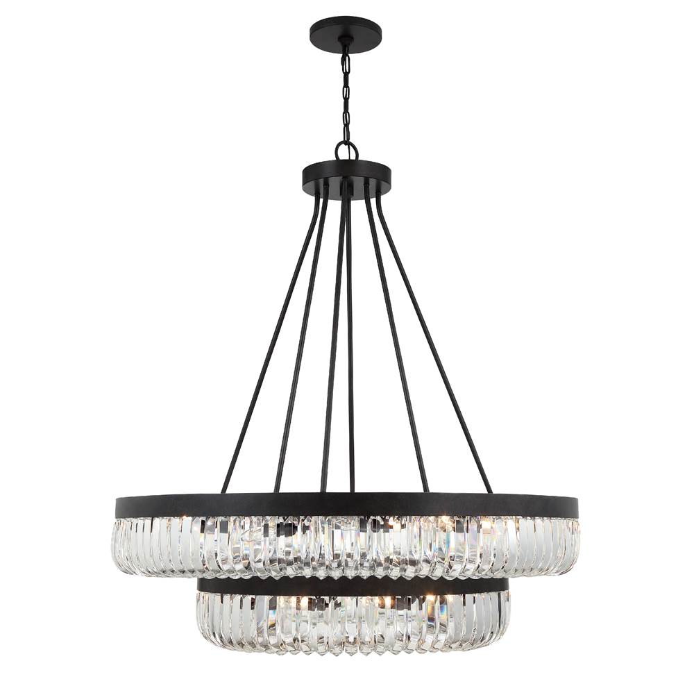 Crystorama ALI-B2026-CZ Charcoal Bronze Alister 26 Light Charcoal Bronze Chandelier Image 1