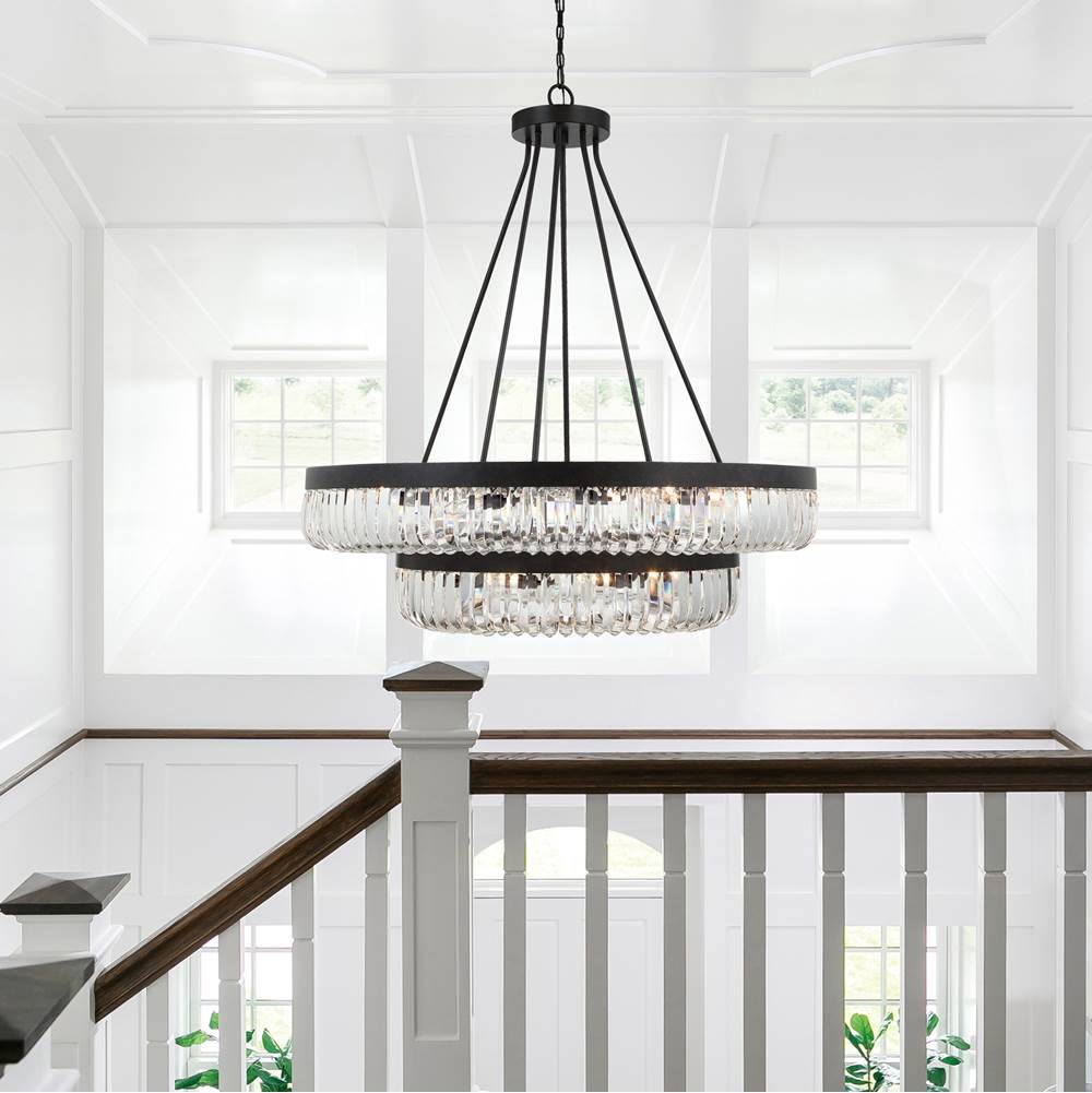 Crystorama ALI-B2026-CZ Charcoal Bronze Alister 26 Light Charcoal Bronze Chandelier Image 3