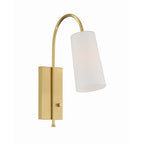 Crystorama ALX-4501-AG Aged Brass Alexa 1 Light Aged Brass Wall Mount Image 1