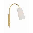 Crystorama Alexa 1 Light Aged Brass Wall Mount