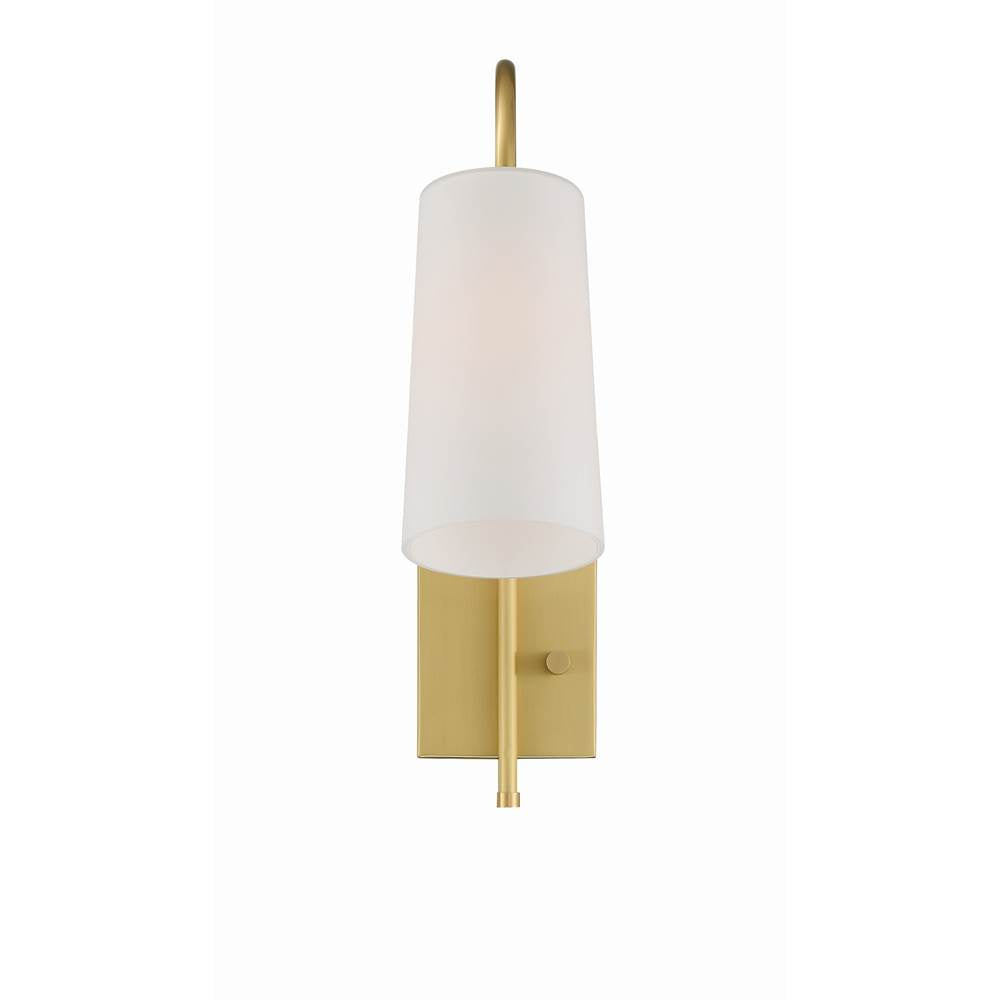 Crystorama ALX-4501-AG Aged Brass Alexa 1 Light Aged Brass Wall Mount Image 7