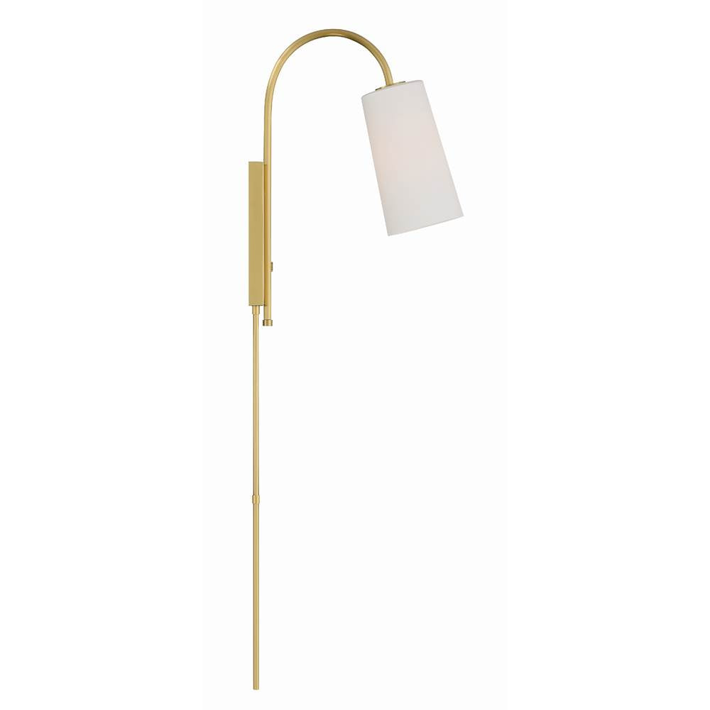 Crystorama ALX-4501-AG Aged Brass Alexa 1 Light Aged Brass Wall Mount Image 6