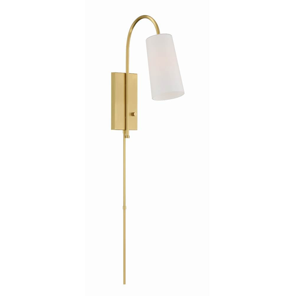 Crystorama ALX-4501-AG Aged Brass Alexa 1 Light Aged Brass Wall Mount Image 5