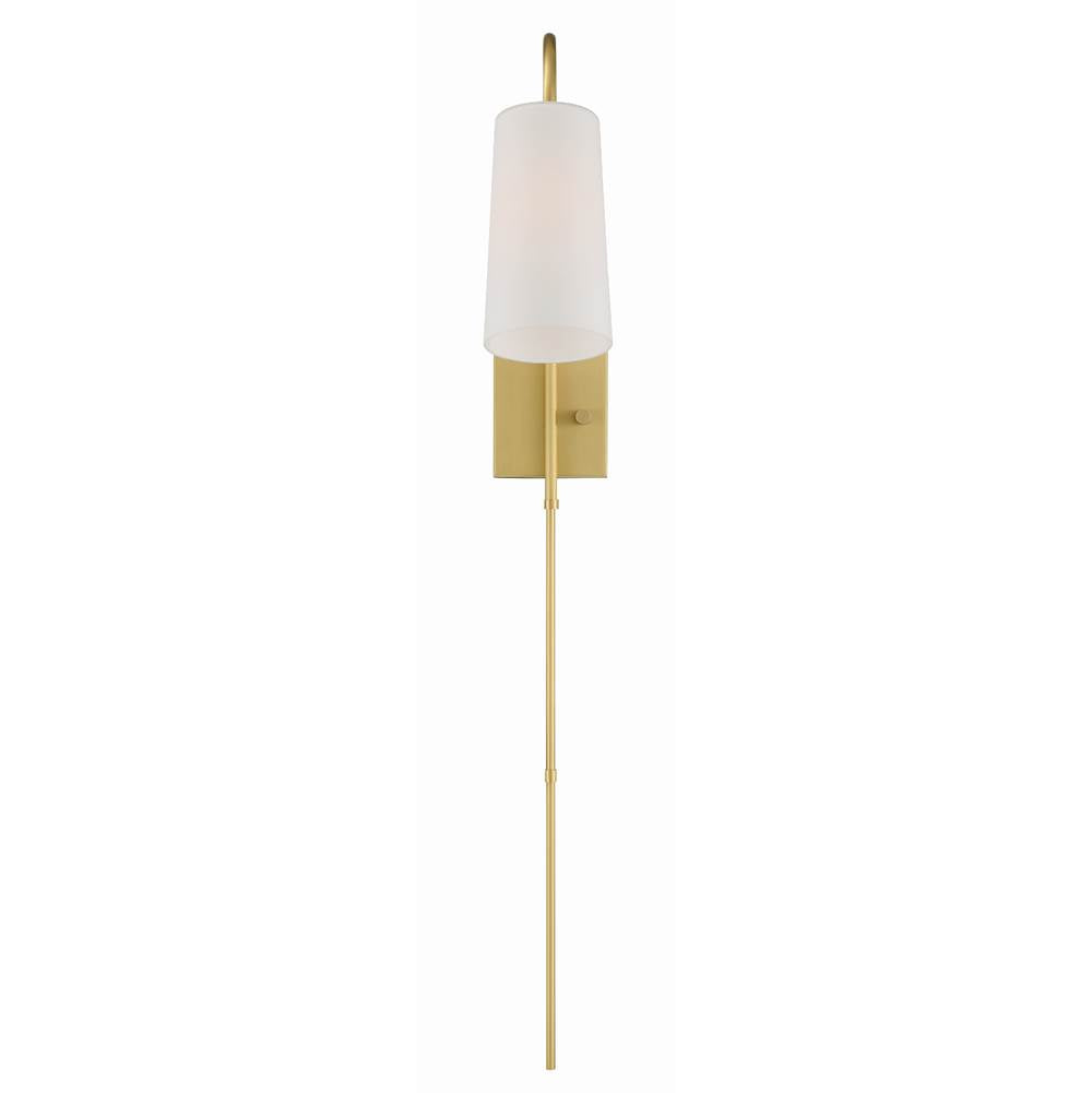 Crystorama ALX-4501-AG Aged Brass Alexa 1 Light Aged Brass Wall Mount Image 4